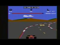 une photo d'Ã©cran de Pole Position sur Atari 2600